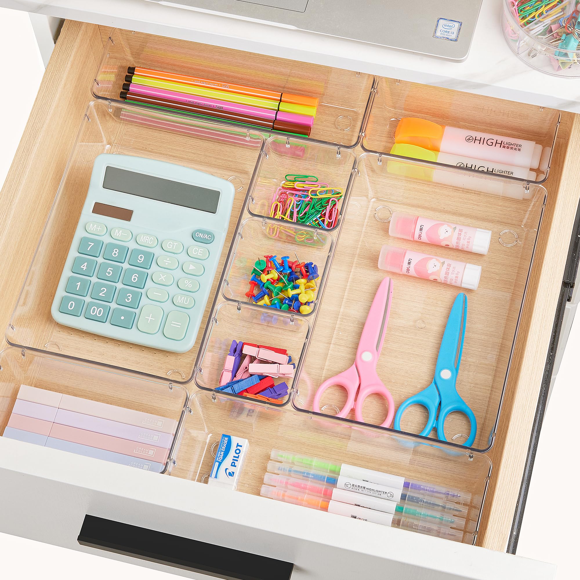 Vtopmart Clear Drawer Organizer Set