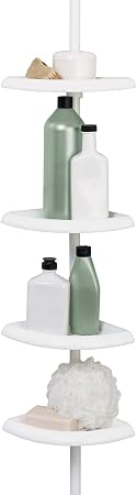 Zenna Home Tension Pole Shower Caddy, 4 Shelves